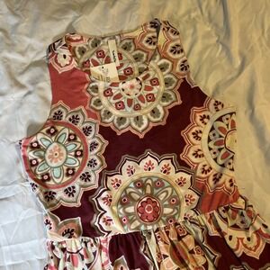 New NWT Boutique Twenty Ten Mandala Boho Floral Maxi Dress Large